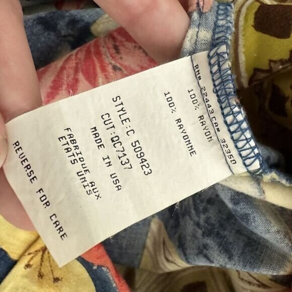 Quicksilver Mens Vintage Y2k Hawaiian Shirt Size M Blue Red Tropical Surfer Tiki - Picture 7 of 12